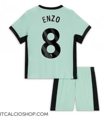Chelsea Enzo Fernandez #8 Terza Maglia Bambino 2023-24 Manica Corta (+ Pantaloni corti)
